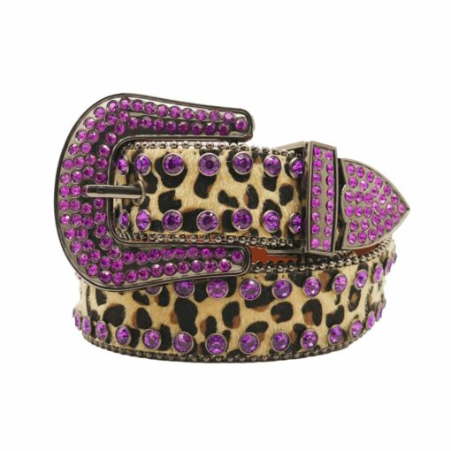 Purple and cheetah BB simon belt
